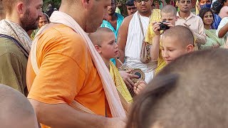 Gopal Chants Hare Krishna with Harinama Ruci in Mayapur