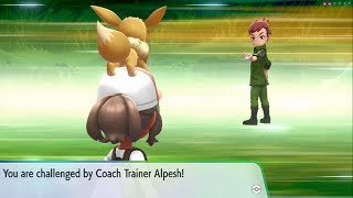 Pokémon Lets Go, Eevee Coach Trainer Alpesh Battle