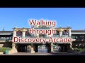 Walking through discovery arcade disneyland paris