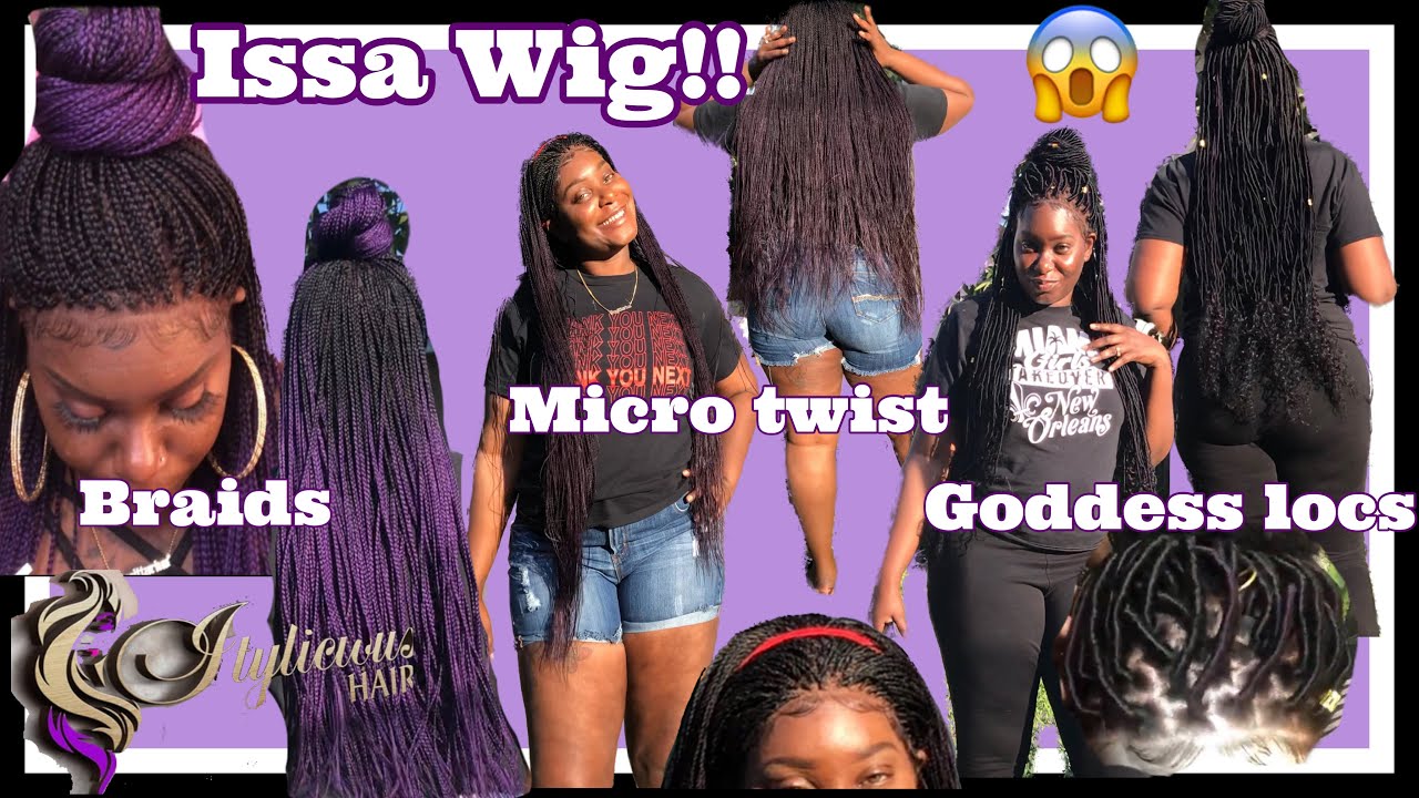 Best Braided Wig!!Most Realistic Micro Twist Wig|Braided Wig|Goddess Faux Locs Wig From Itylicious