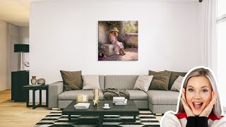 Artistic Intrigue I Girl In A Hat Wall Art