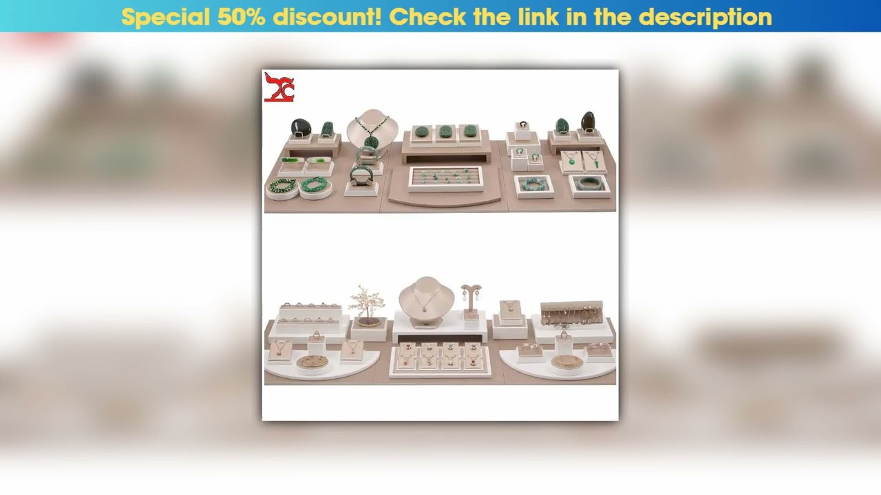 Must Buy Set Display Case Window Counter Plate Display Jewelry Rack Champagne Jewelry Tray Commerci