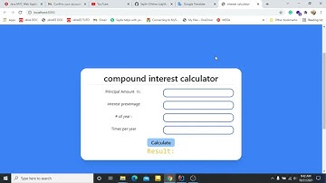 Compound Interest Calculator | Java Servlet Project | java Web Application.