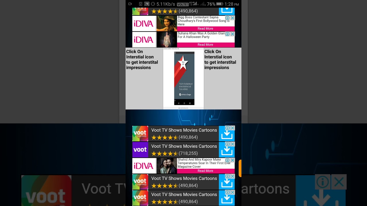 Auto impression + earning application