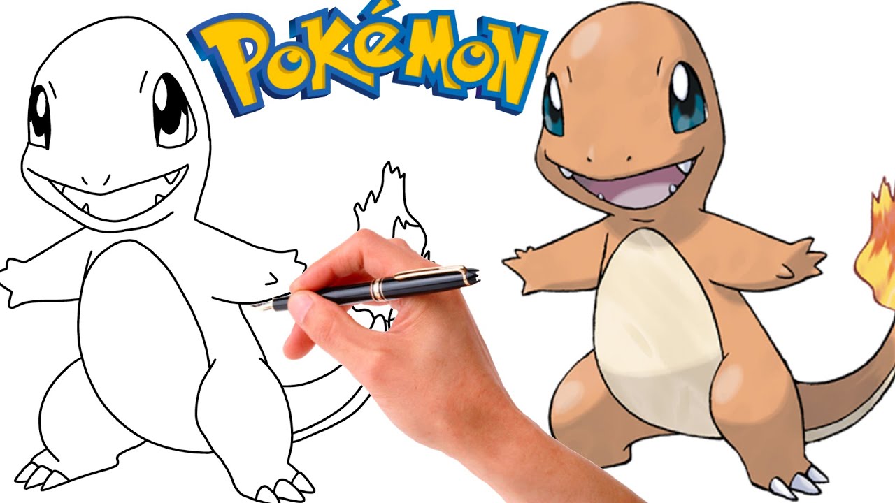 Como desenhar em 30s  Pokémon #charmander #pokemon #howtodraw