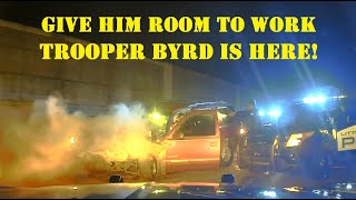 Legend Trooper BYRD makes short work of this high speed pursuit - PIT into the wall