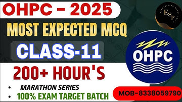 🔥 Power Generation Most Important PYQs & MCQs Class-2 | OHPC DET/TNE 2025 | Electrical & Mechanical