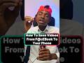 How To Save Videos From Facebook To Your Phone #Phonetips #shorts