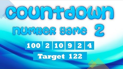 Countdown Numbers Game #2. Can you solve this ? Numbers Game.