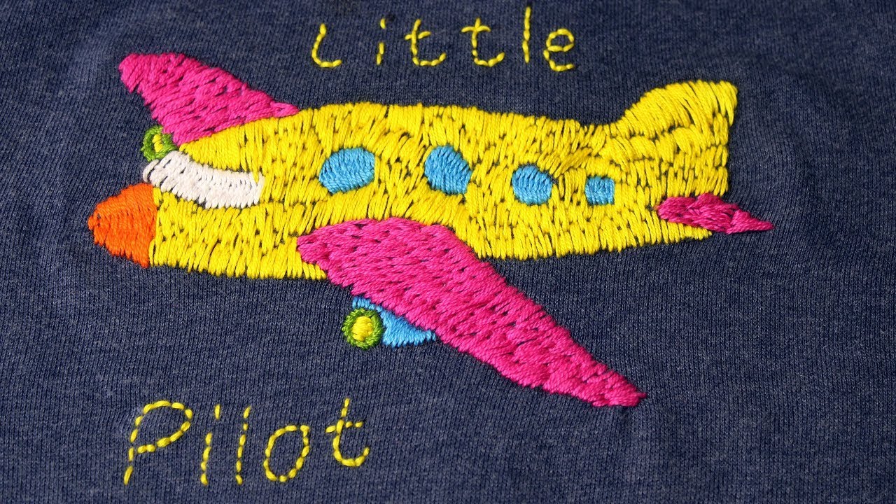 Hand Embroidery Tutorial unique embroidery shirt back embroidery airplane design I CAN DO