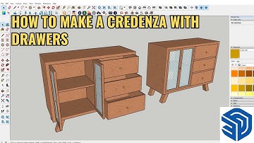 SKETCHUP FOR BEGINNER HOW TO MAKE A CREDENZA WITH DRAWERS