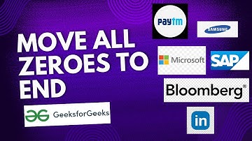 Move All Zeroes to End | GFG | POTD Solution | BitCrafted