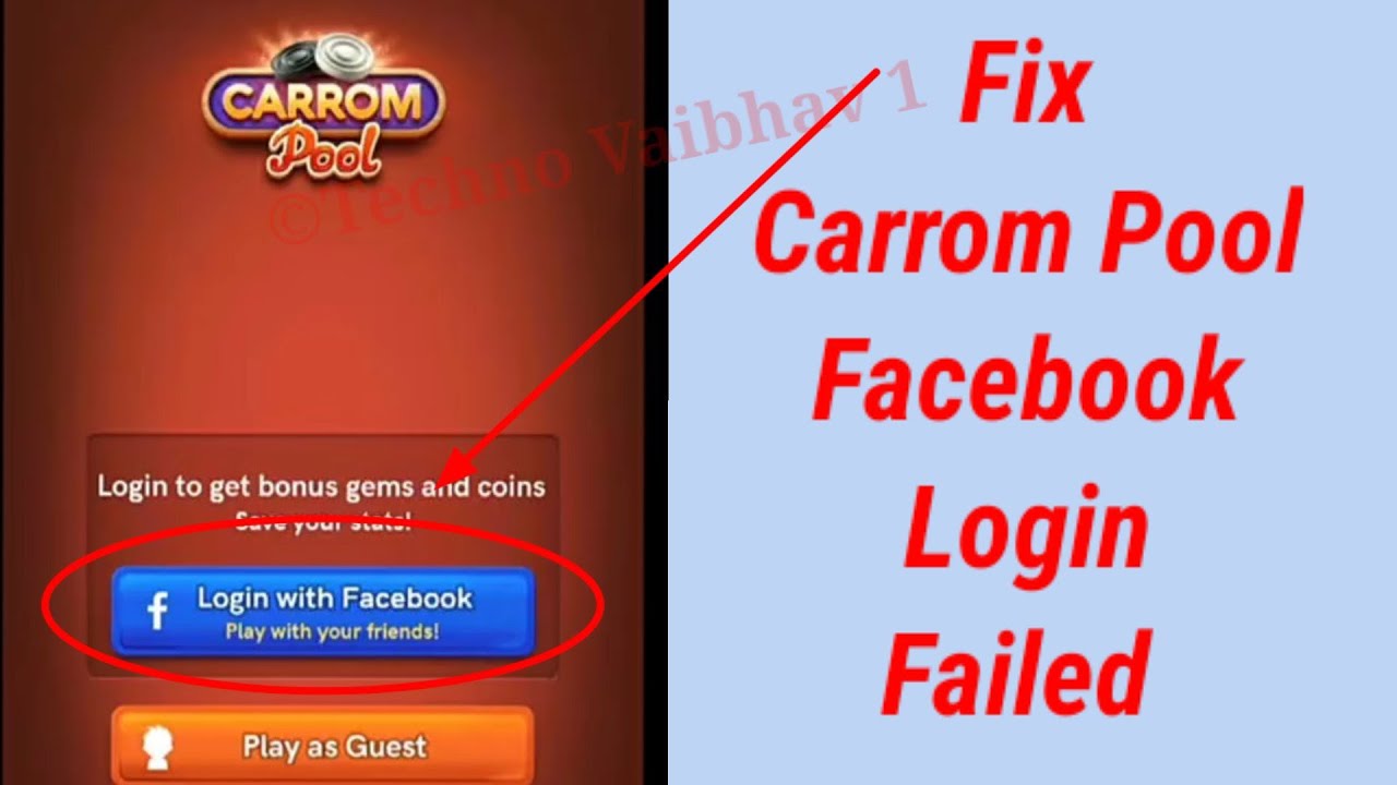 Fix Carrom Pool Lulu Box Facebook Login Error Problem Solved