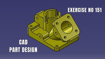 CAD Design Exercise 151 | Catia v5 tutorial exercise I Part Design | CATIA Design | Solidworks