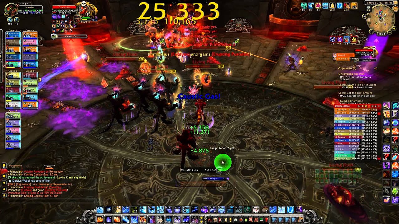 Throne of Thunder 25-player: Primordius Live Servers - YouTube