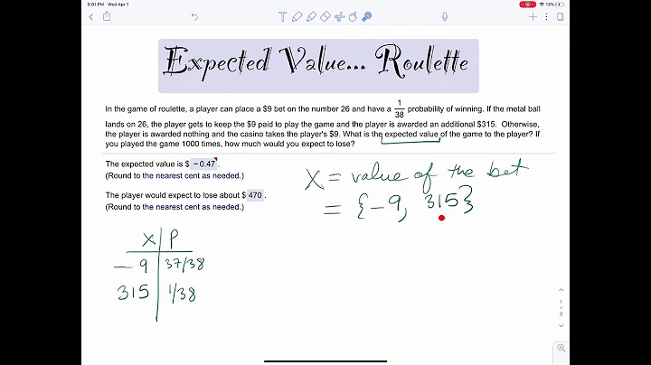 Expected Value of a Roulette Problem  (6.1 question) - DayDayNews