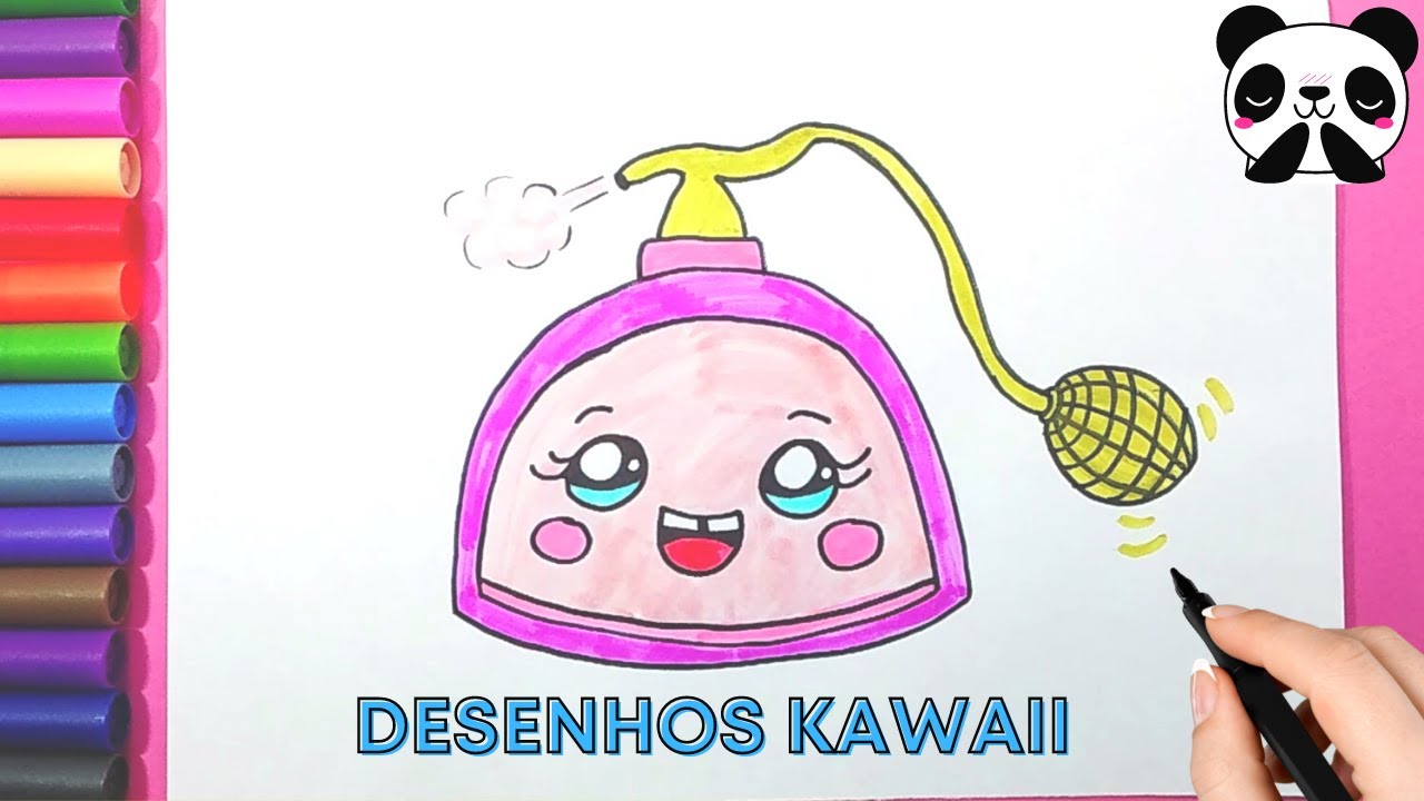Como desenhar Giz de Cera fofo Kawaii ❤ Desenhos Kawaii - Desenho