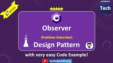 Observer Design Pattern | Publisher Subscriber | C#