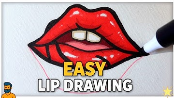 How to Draw Realistic Lips Step by Step | Easy Lip Drawing Tutorial for Beginners