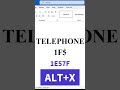 Make telephone symbol in ms word.