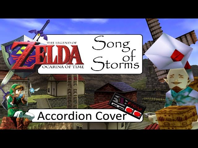The Legend of Zelda Boîte à musique à manivelle en bois sculpté pour jouer  Zelda : Song of Storms from Ocarina of Time Marron