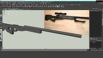 Modeling a Sniper Rifle in Maya Part2- blocking out the shape