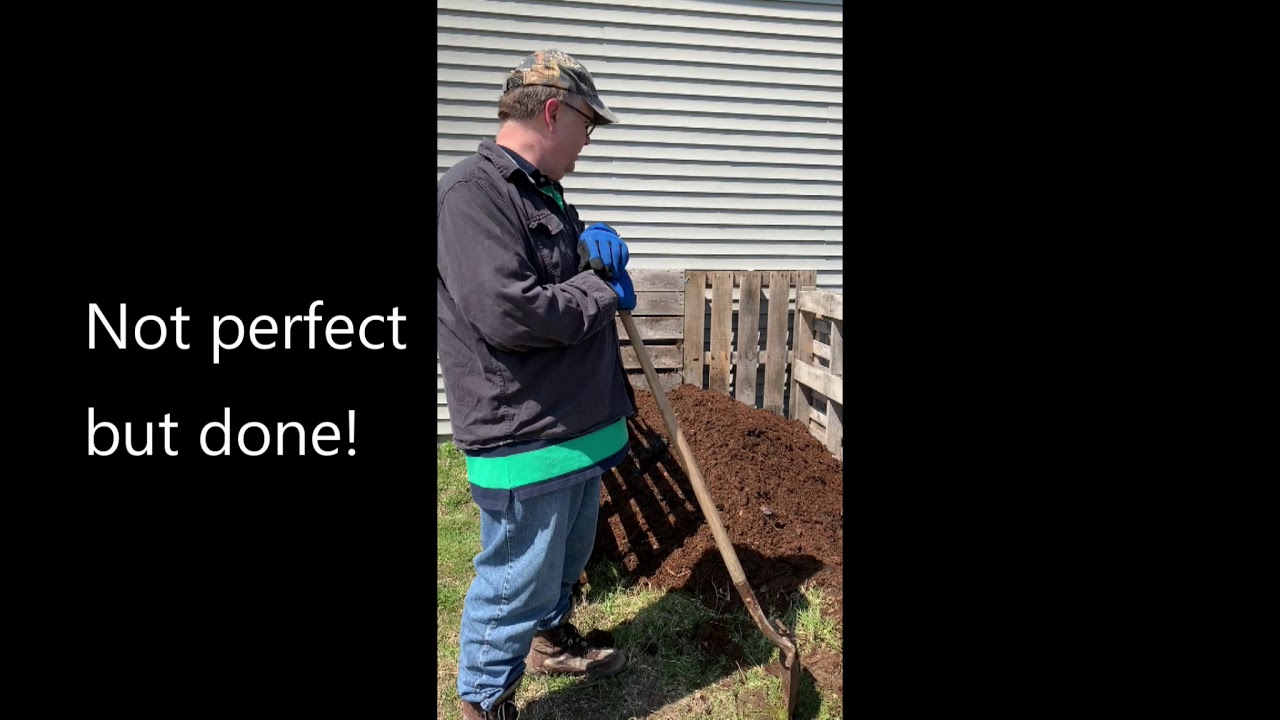 first compost pile and garden update - YouTube
