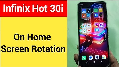 How to turn on home screen rotation, Infinix hot 30i me home screen auto rotation on off kaise karen