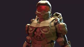 master chief 3d model reel