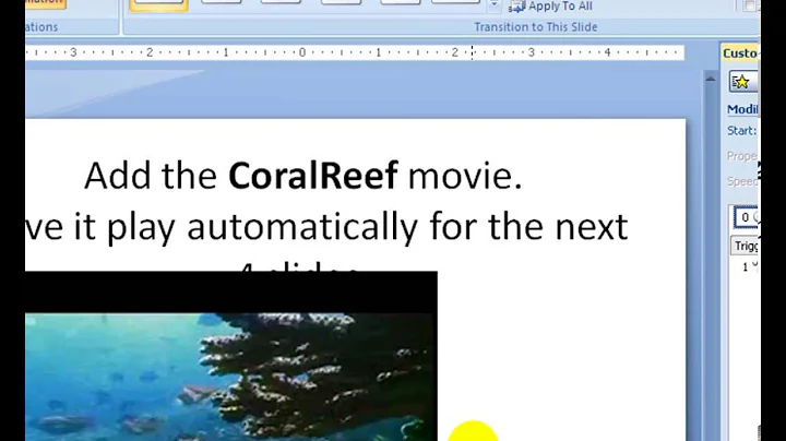 PowerPoint 2007 Lesson 15 Add a movie and play across many slides