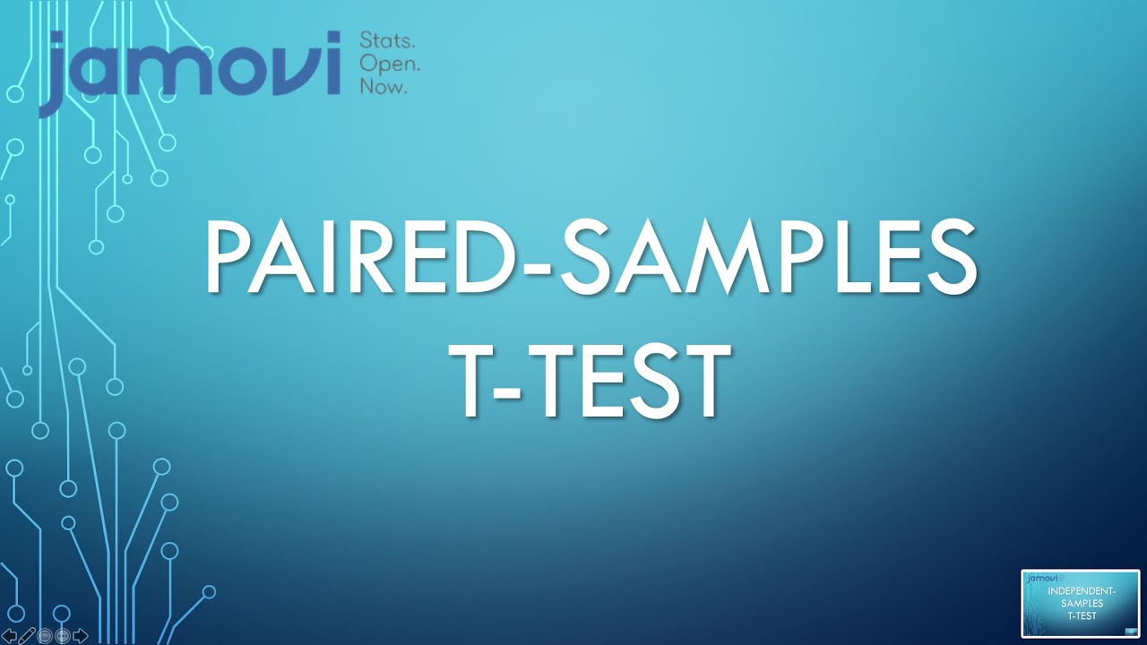 Jamovi: Paired samples T test - YouTube