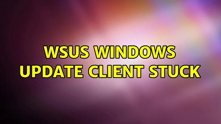 WSUS Windows Update Client stuck (2 Solutions!!)