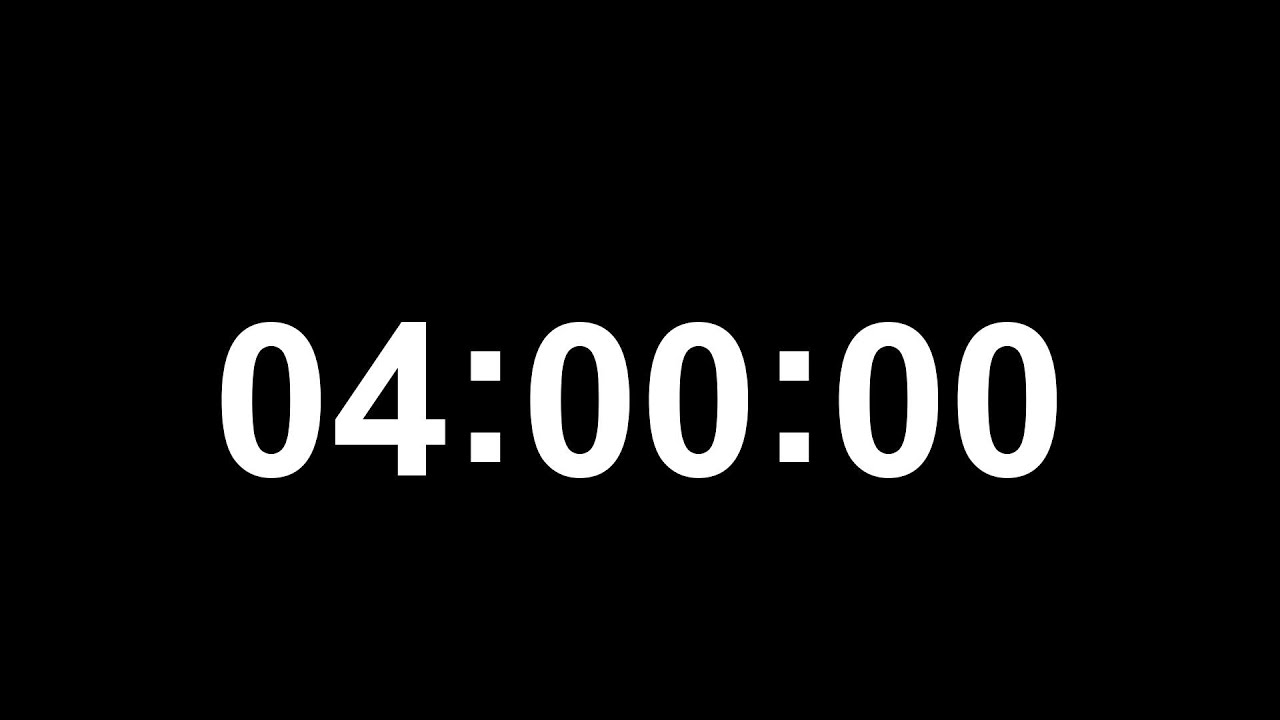 4시간 카운트다운 타이머 (무음) ⏱ 240 Minute Silent Timer | Countdown