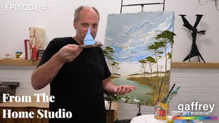 How to Paint a Textured Lakescape | Sculptural Acrylic Painting | Justin Gaffrey