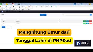 Menghitung umur dari tanggal lahir di PHPRad