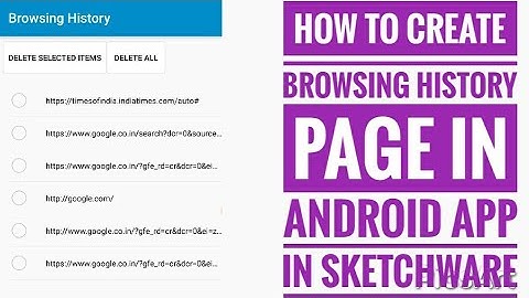 Saving Browsing History in android app in Sketchware