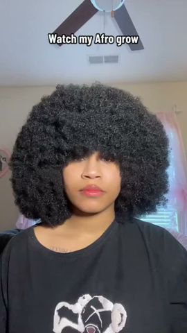 Watch my afro grow (hair stretching) #afro #afrohair #naturalhair