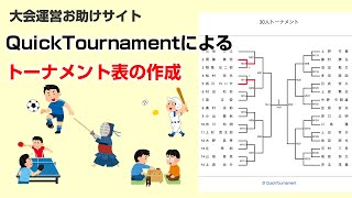 Quicktournament トーナメント表作成システム Quicktournament トーナメント表作成システム