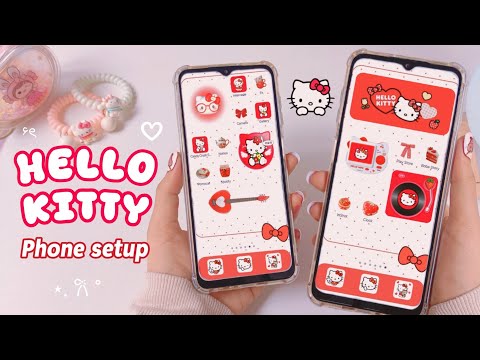 Make your Android phones aesthetic | hello kitty theme | Samsung a13 aesthetic