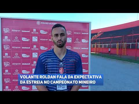 Volante Matheus Roldan fala da expectativa para a estreia no Mineiro com o Pouso Alegre FC