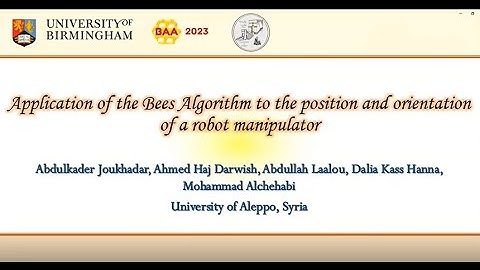 Application of the Bees Algorithm to the position and orientation of a robot manipulator