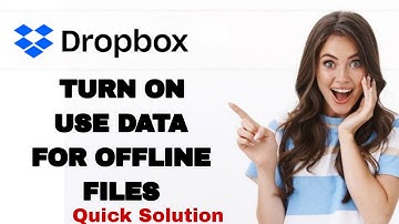 How To Turn On Use Data For Offline Files On DropBox App | Step By Step
