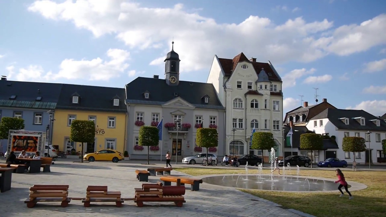D: Rehau. Oberfranken. Eindrücke aus der Stadtmitte. Juli 2018
