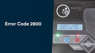 Error 2800 – Air-Cooled Home Standby Generator