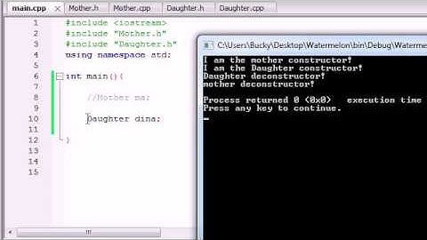 Buckys C++ Programming Tutorials   54   Derived Class Constructors and Destructors | C++ Tutorial
