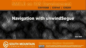 IOS Cohort 07E   Unwind Segue