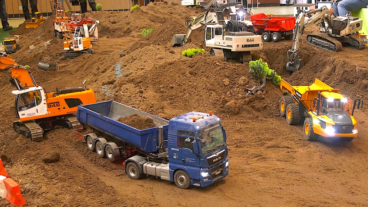 XXL Construction Site Action 1/14 RC Trucks RC Emergency Vehicles RC Machines Excavators Dump Trucks