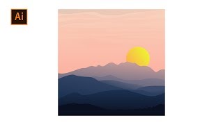 How To Make A Sunset Background - Adobe Illustrator Tutorials