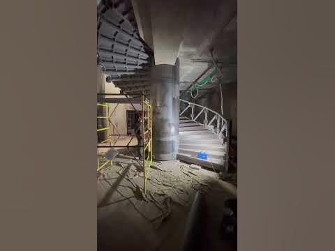 Металлокаркас лестницы для павильона Росатом на ВДНХ. Облицовка ...