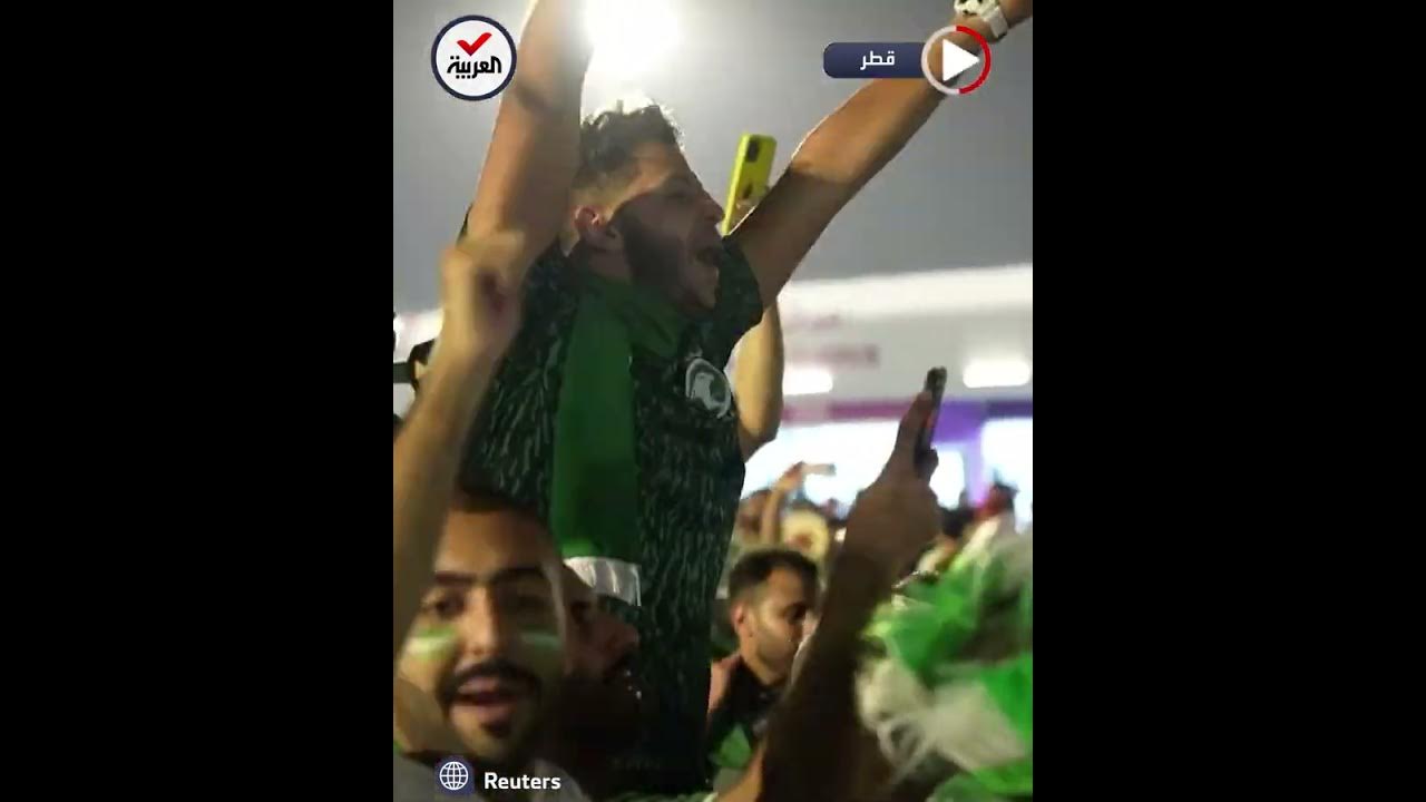 أجواء حماسية قبل مباراة السعودية والمكسيك
